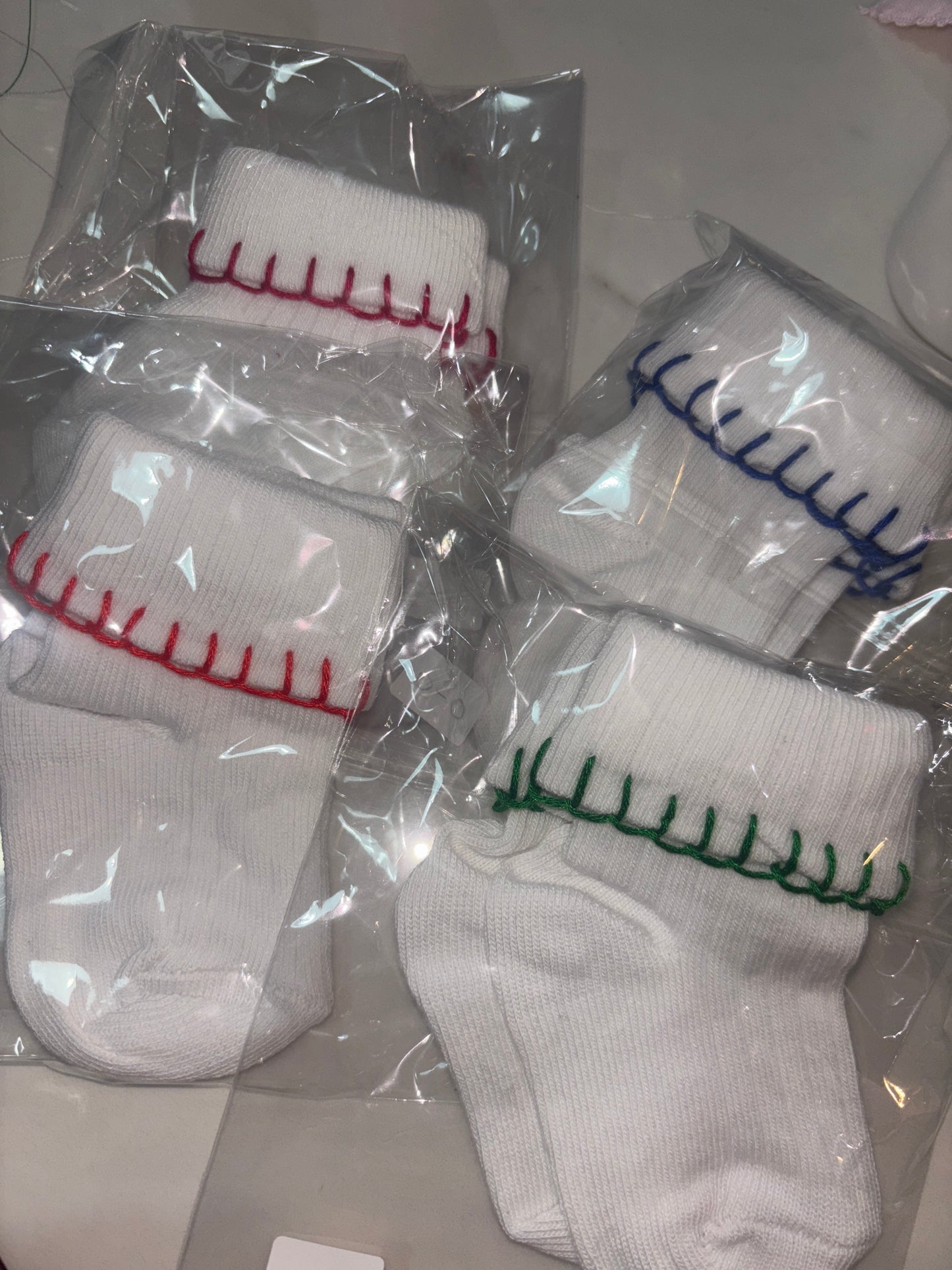 Boys Hand Embroidered Sock Bundle 0-6m