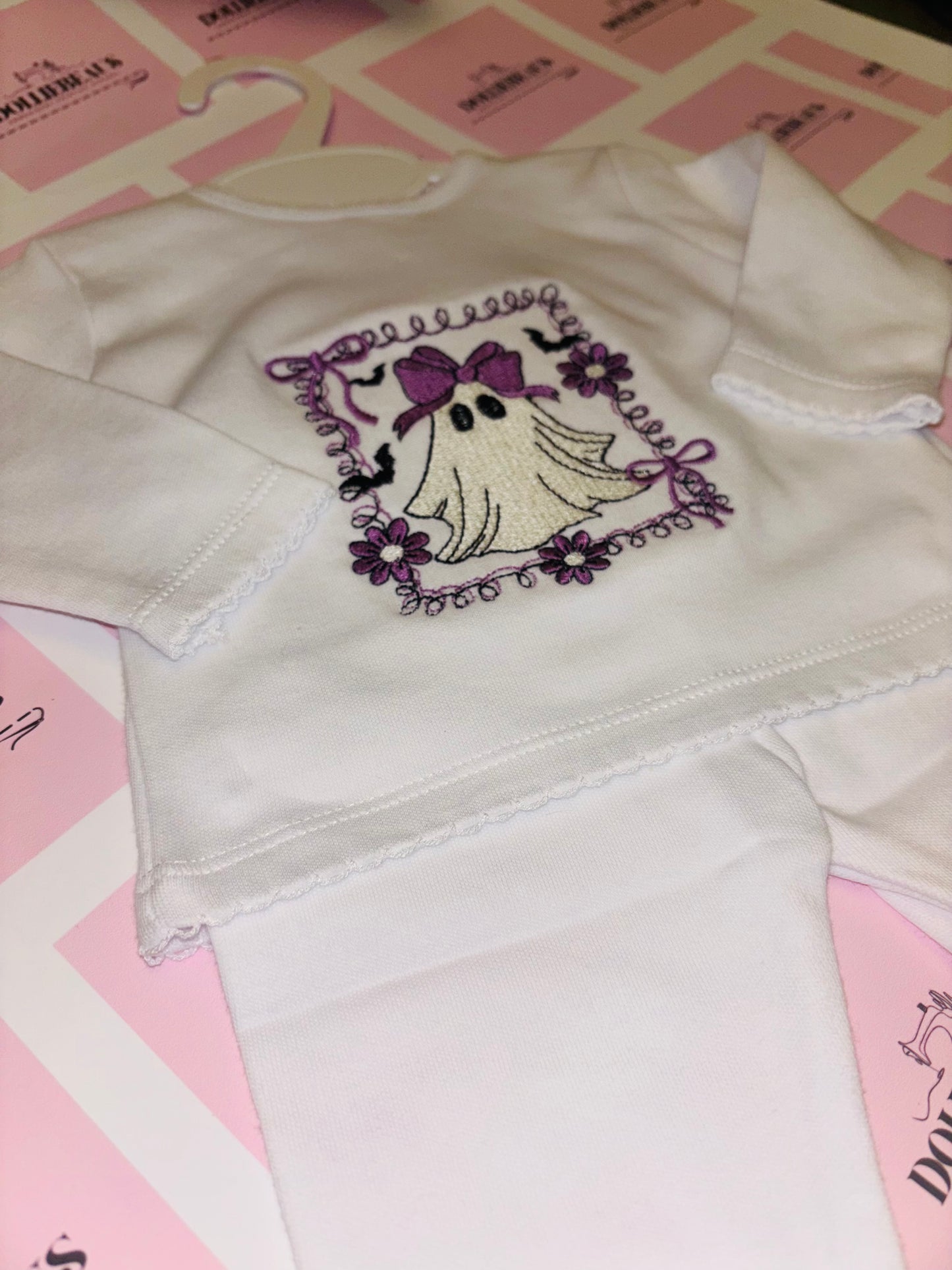 Floral Ghost 2pc set - name can be added