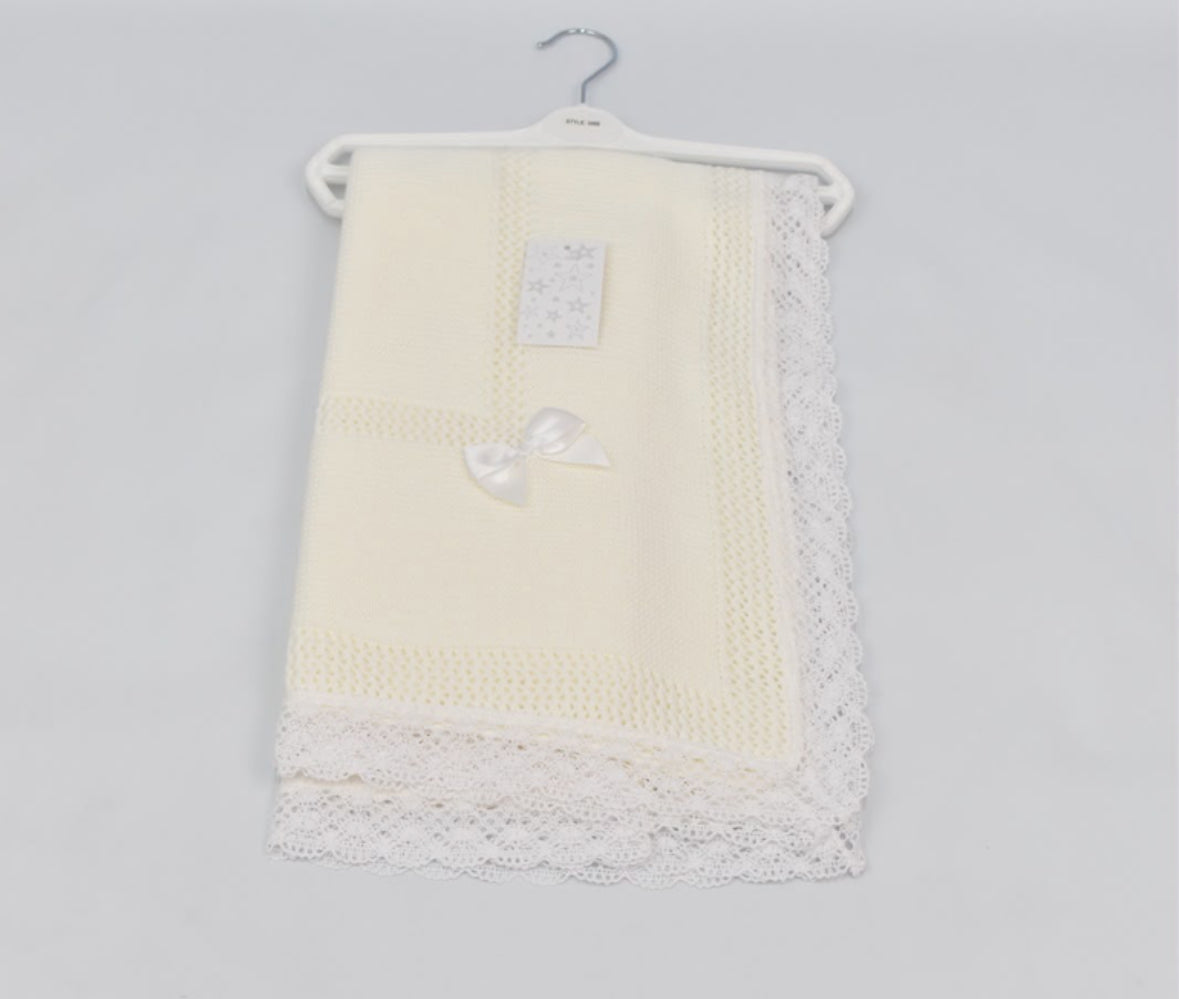 Laced Edge Shawl with Bow