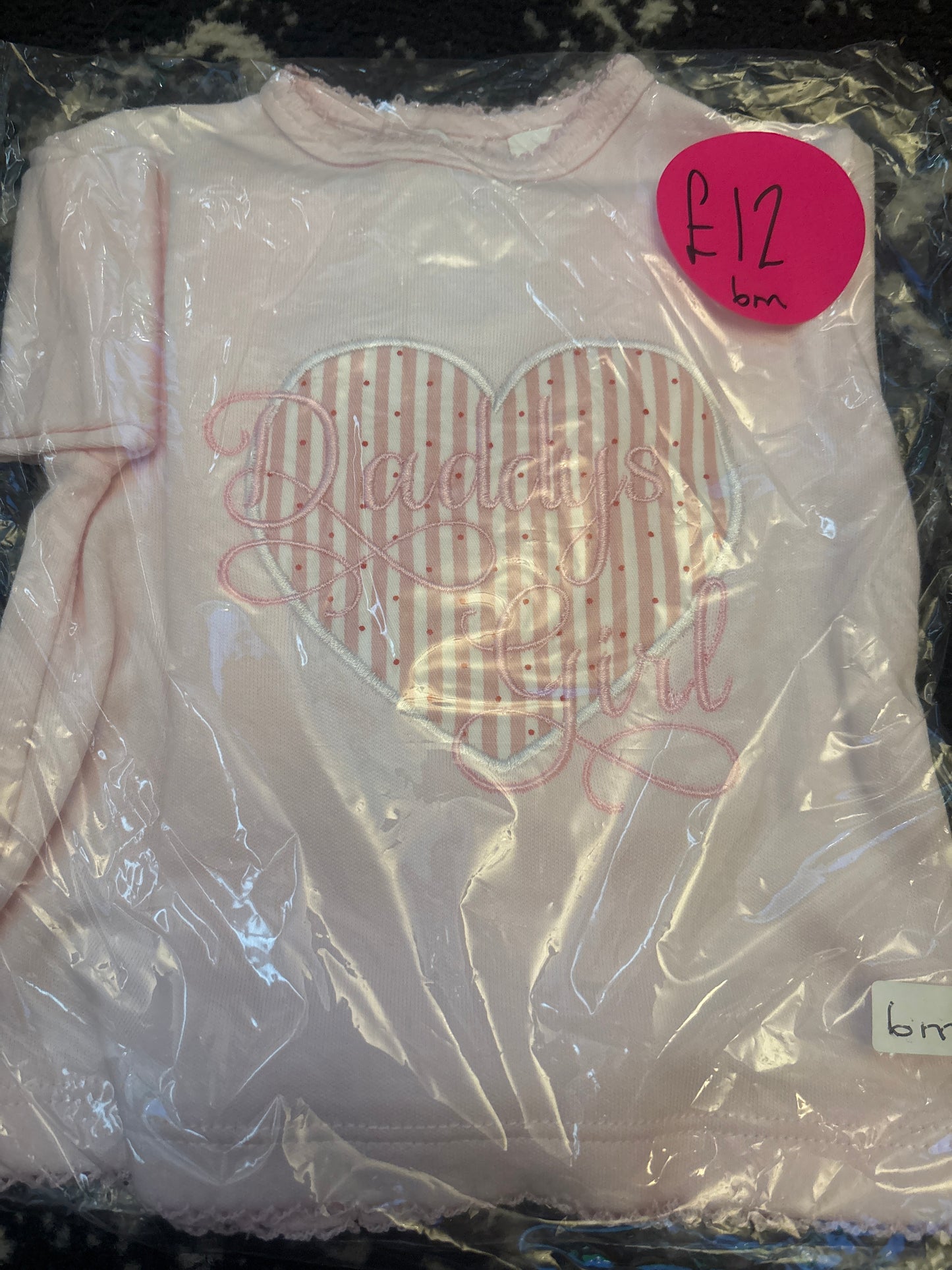 Daddy’s girl Heart 2pc set - size 6m