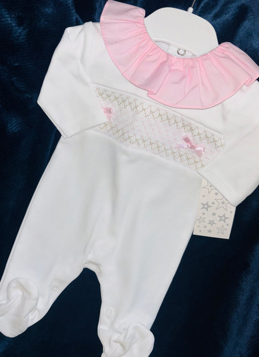 Girls Smocked Babygrows