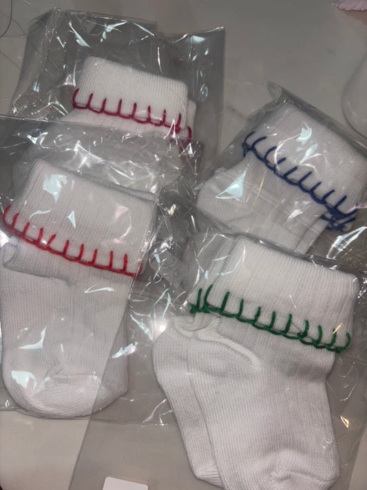 Boys Hand Embroidered Sock Bundle 0-6m