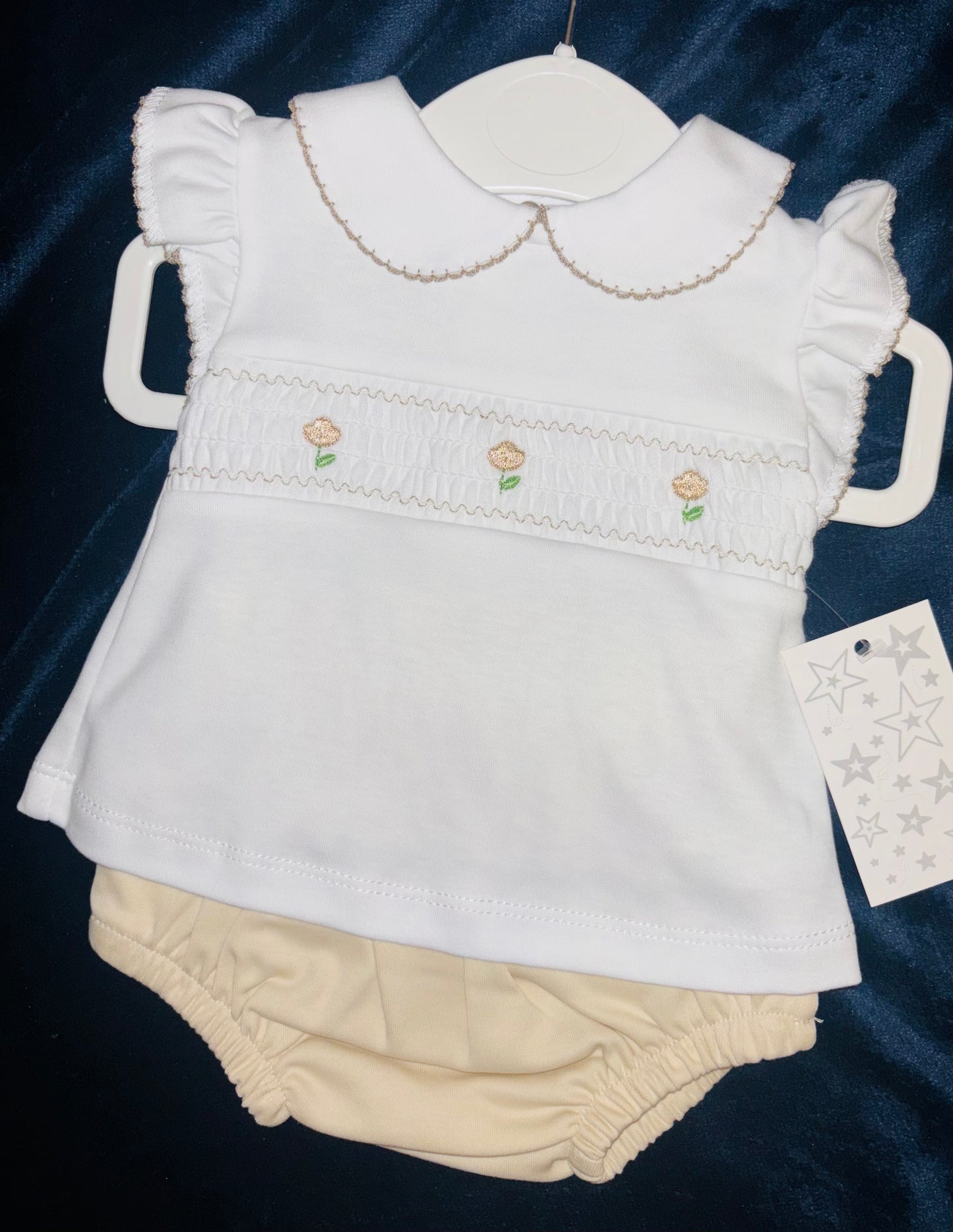Flower Embroidered Jam Pant Sets