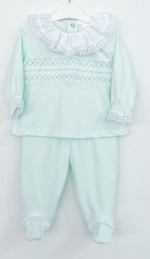 Frill Neck Smock 2pc Outfit