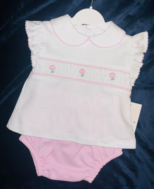 Flower Embroidered Jam Pant Sets