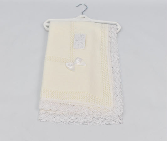 Laced Edge Shawl with Bow