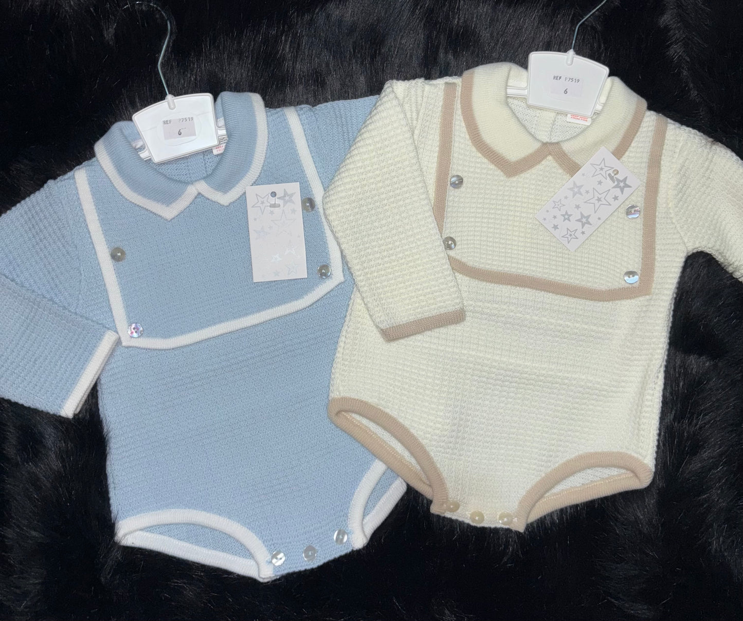 Long Sleeve Collared Knit Romper