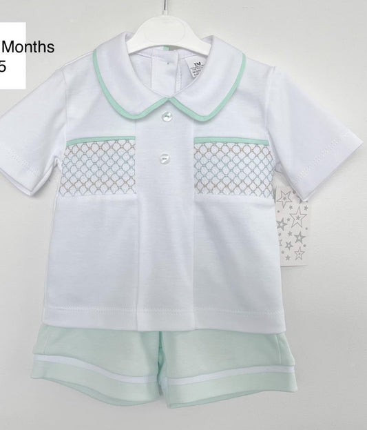 Mint Smock Short Set