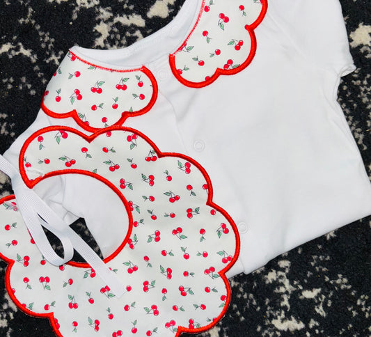 Cherry Print Embroidery Set