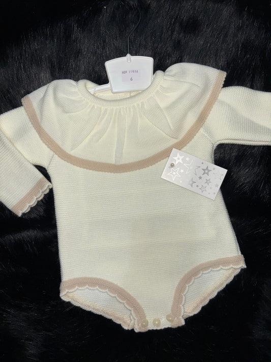 Girls Knit Long Sleeve Romper