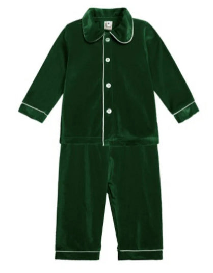 Velour Christmas Boys/Unisex Evening Pyjamas - PREORDER