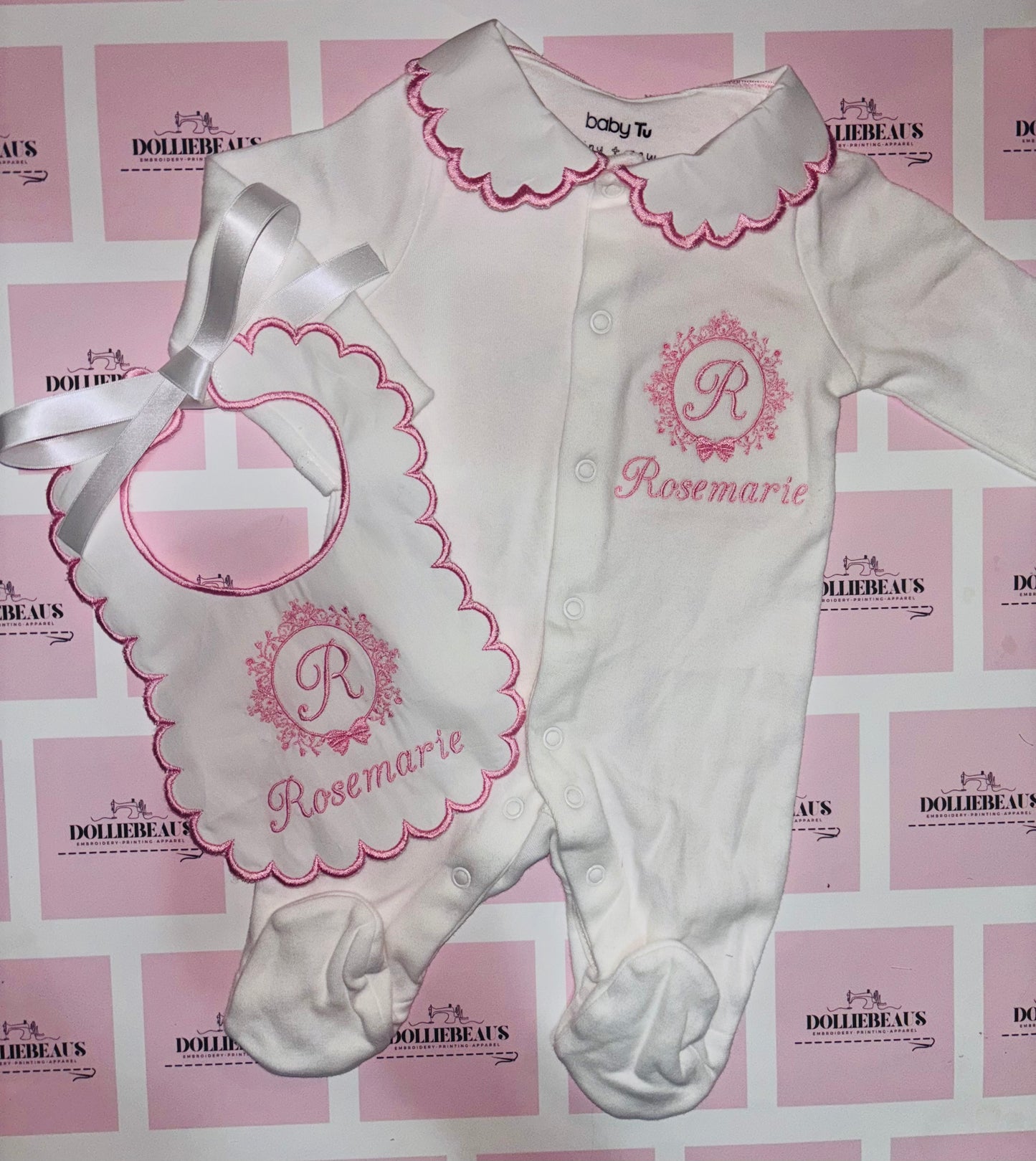 Scalloped Bow Frame 2pc Set