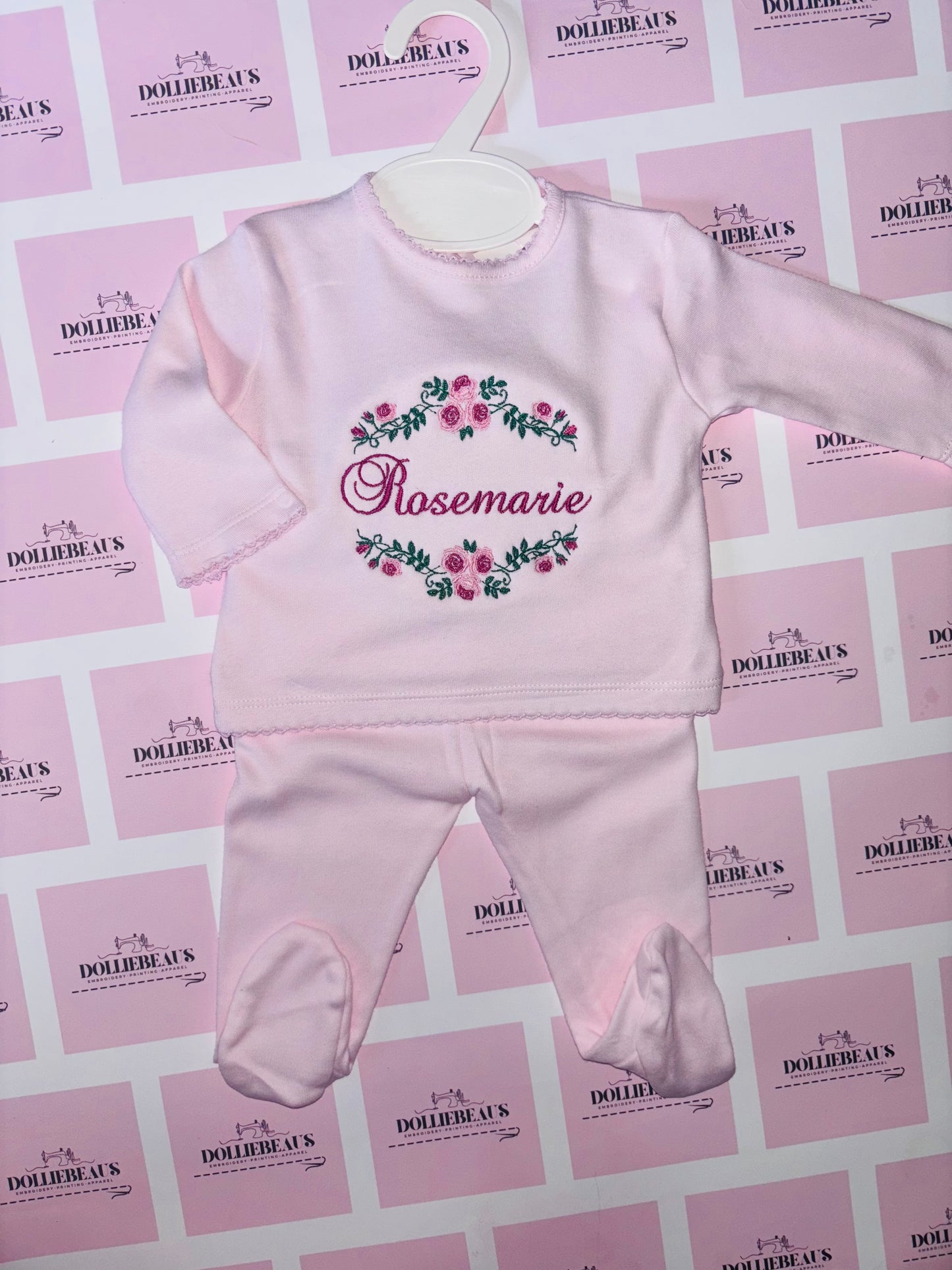 Dollie Beaus Rose Frame Personalised 2pc Set