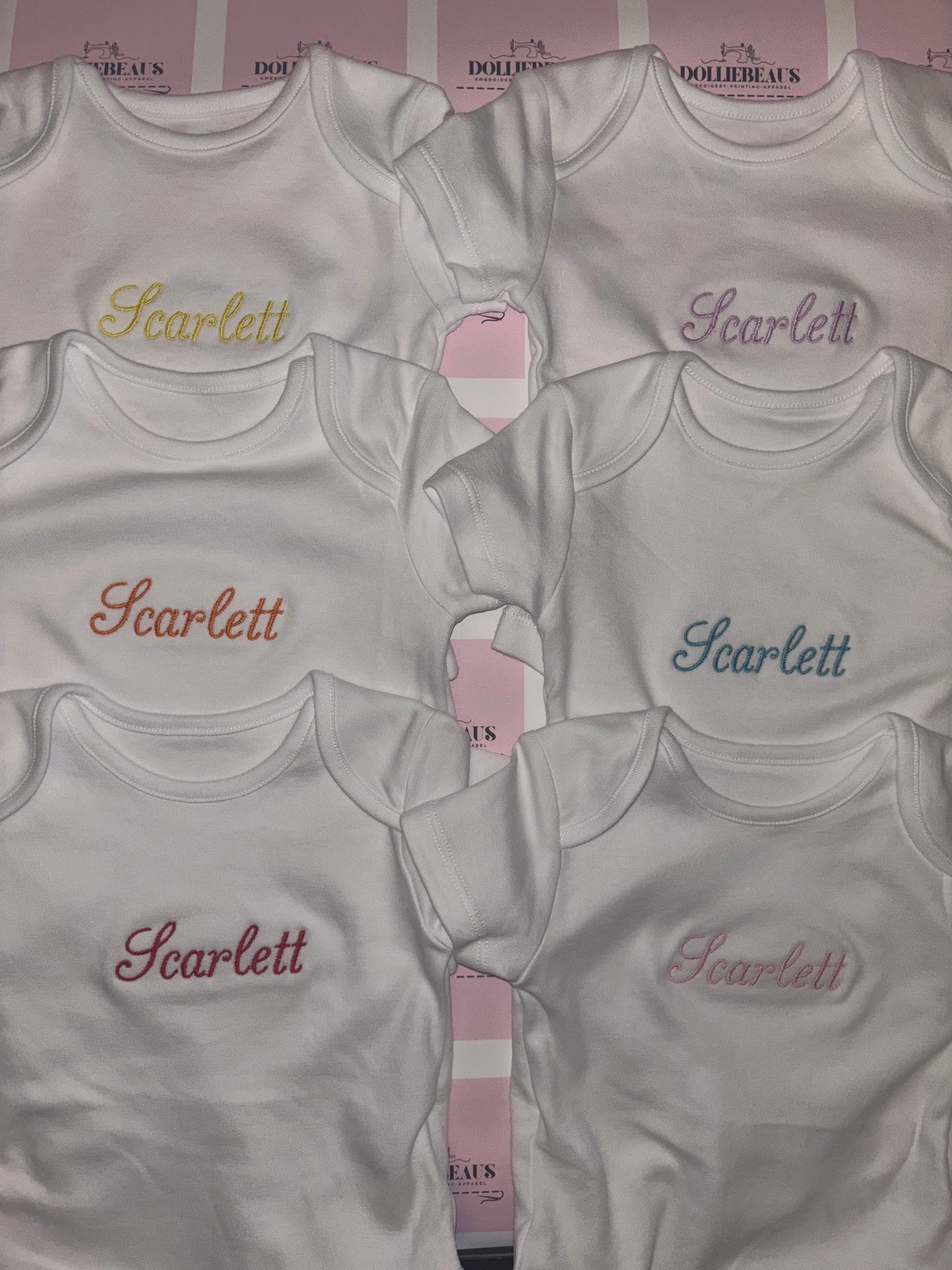 Set of 5 Personalised Name Vests - 4 styles