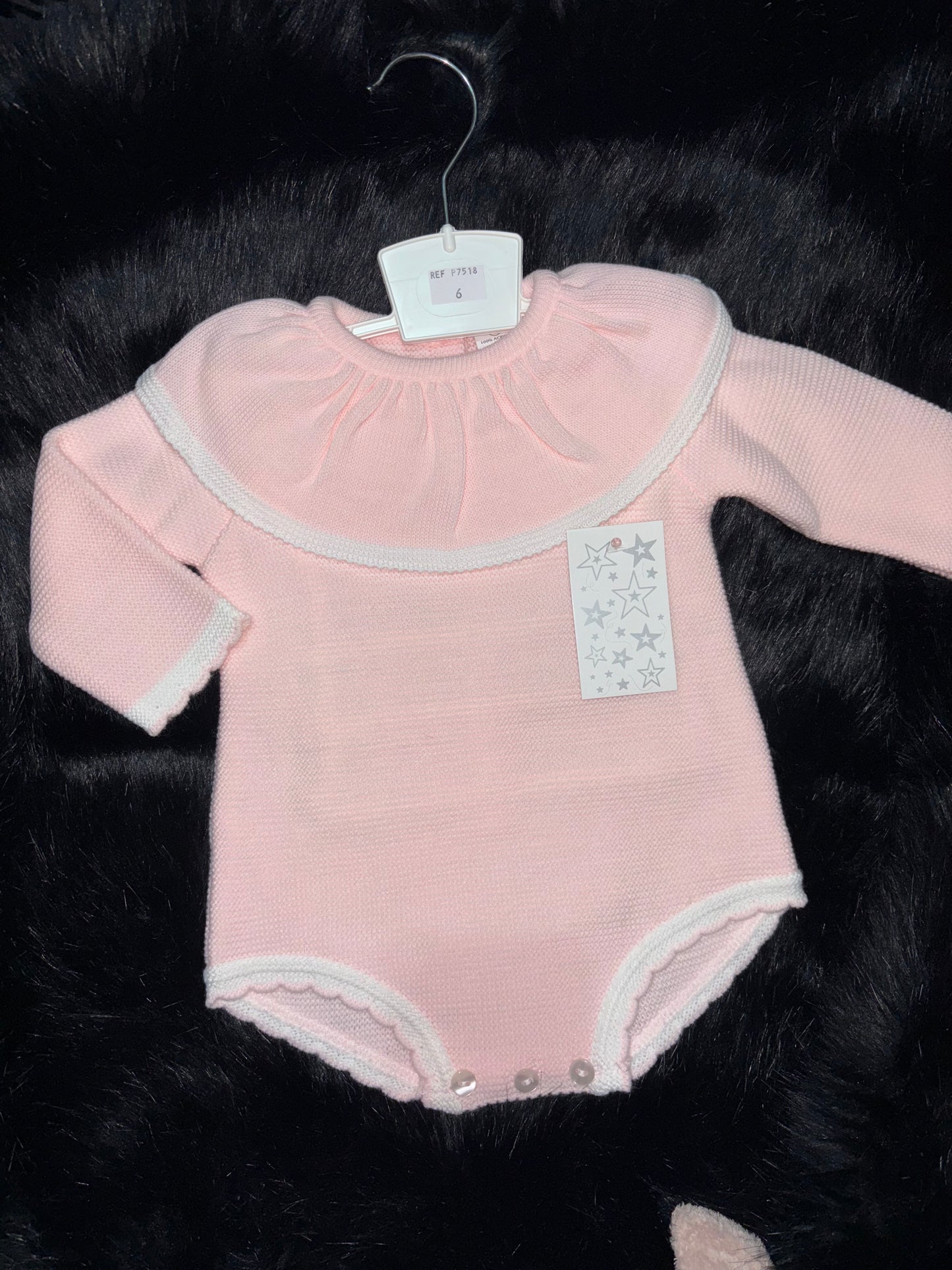 Girls Knit Long Sleeve Romper