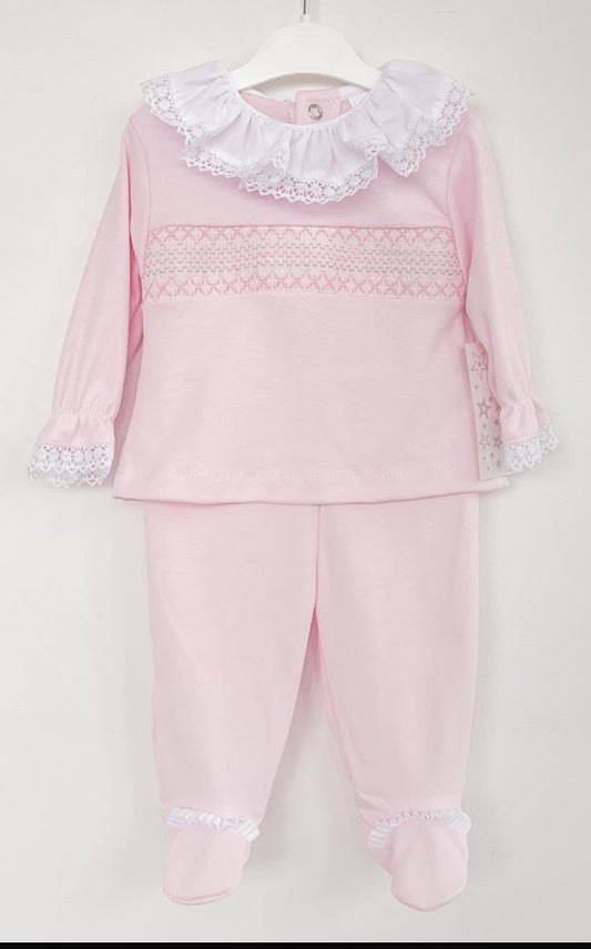 Frill Neck Smock 2pc Outfit