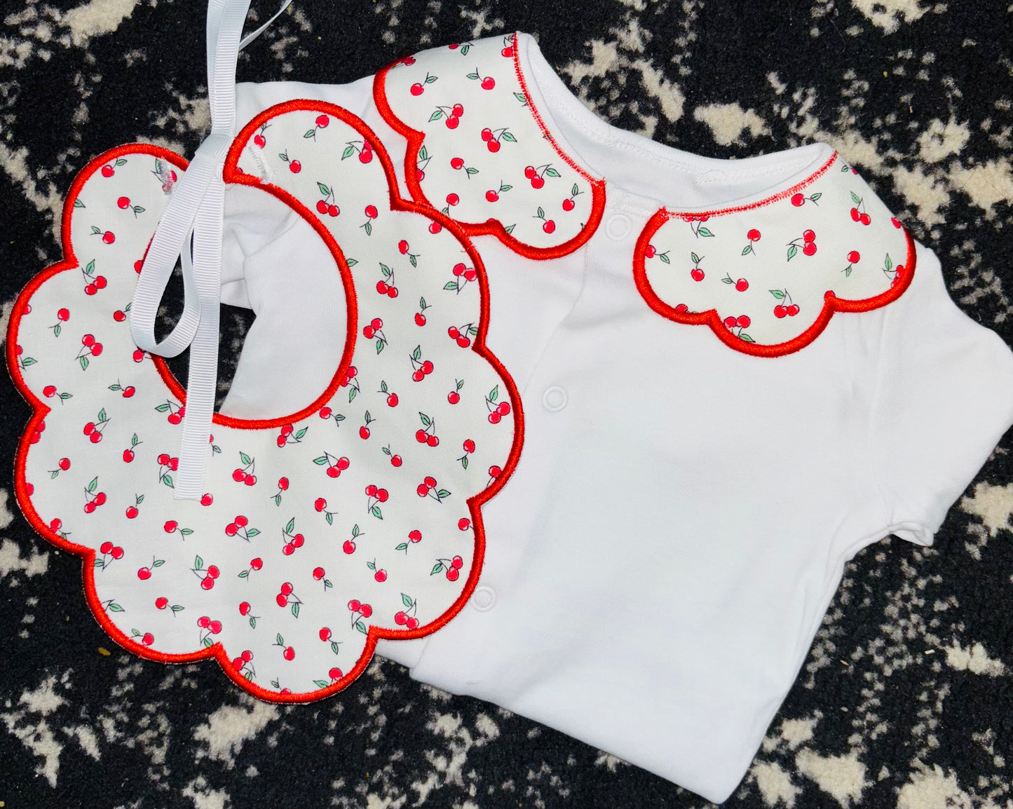 Cherry Print Embroidery Set