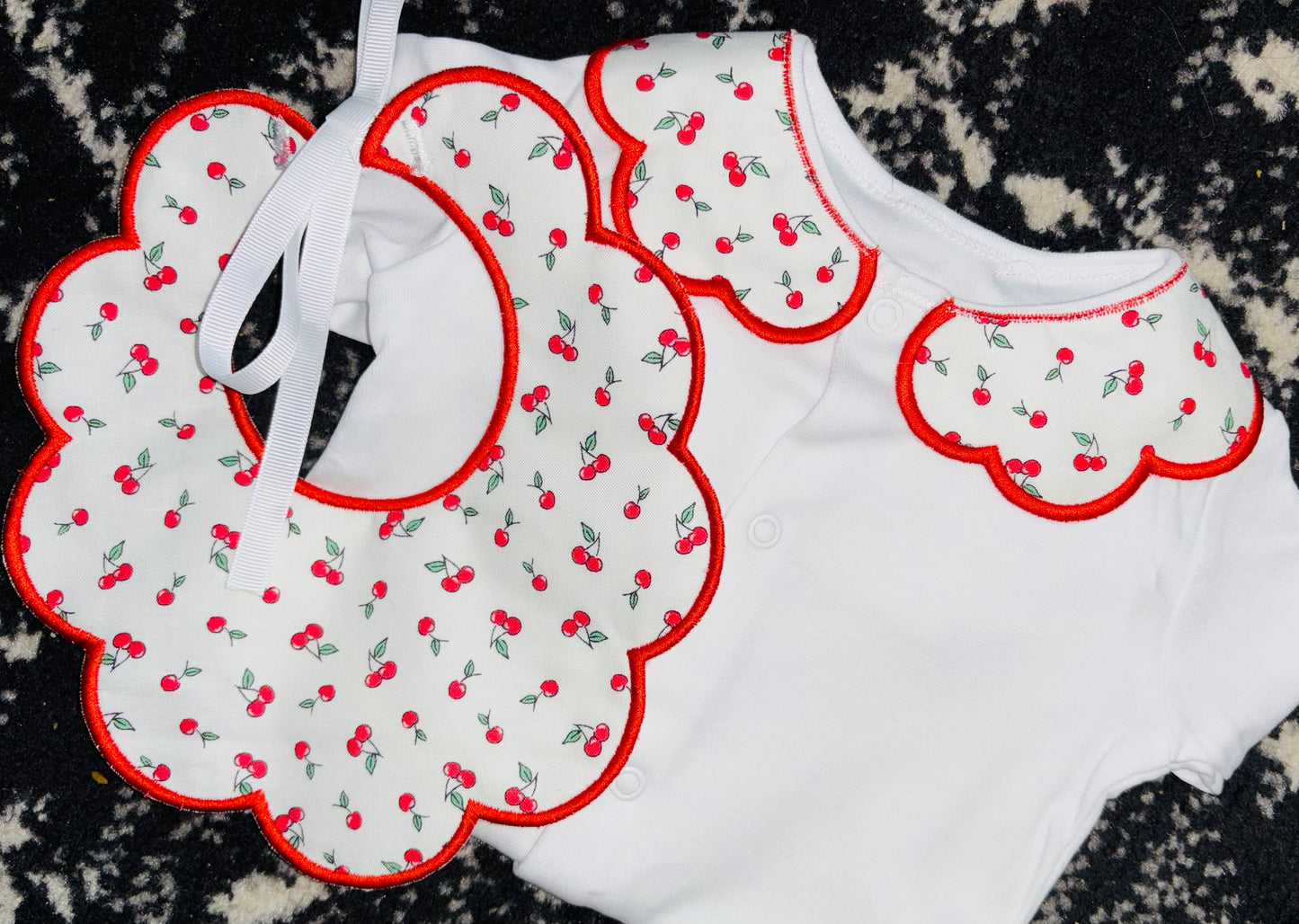 Cherry Print Embroidery Set