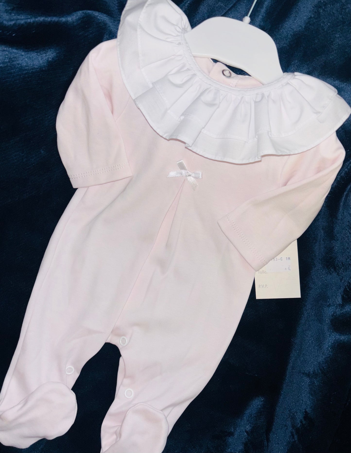 Frill Collared Bow Babygrow