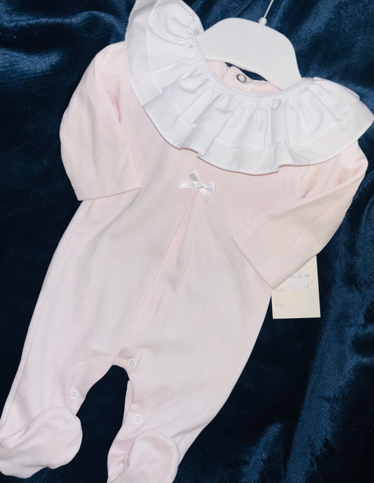 Frill Collared Bow Babygrow