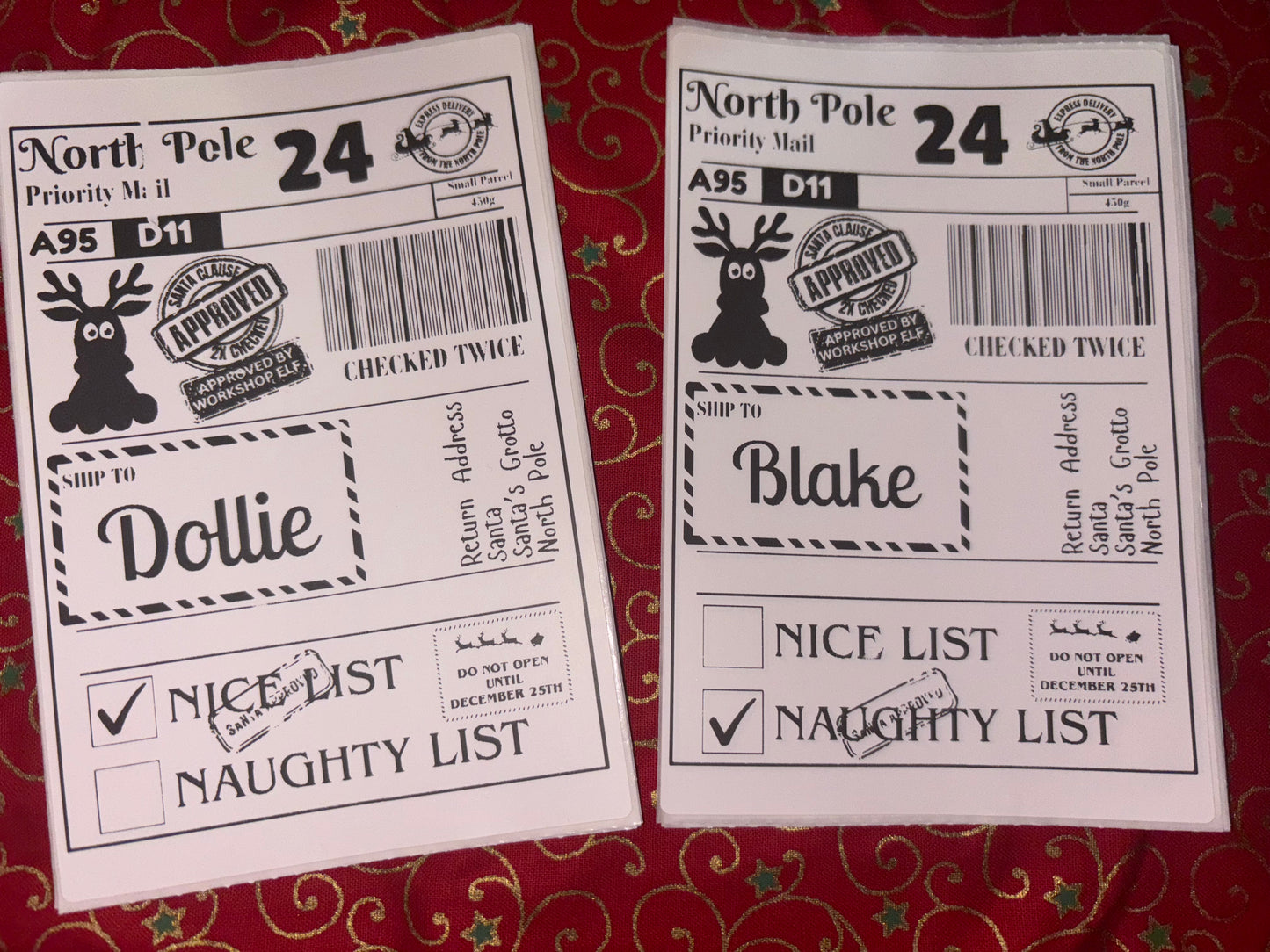 Christmas Postage Labels