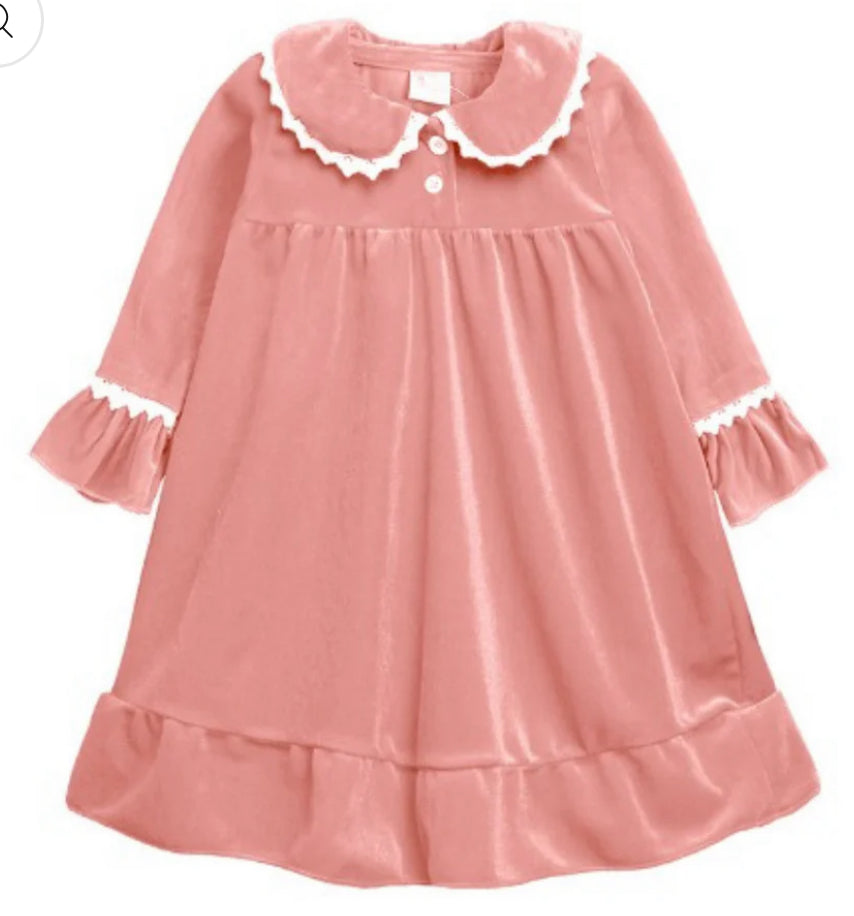 Velour Christmas Evening Nightdress - PREORDER