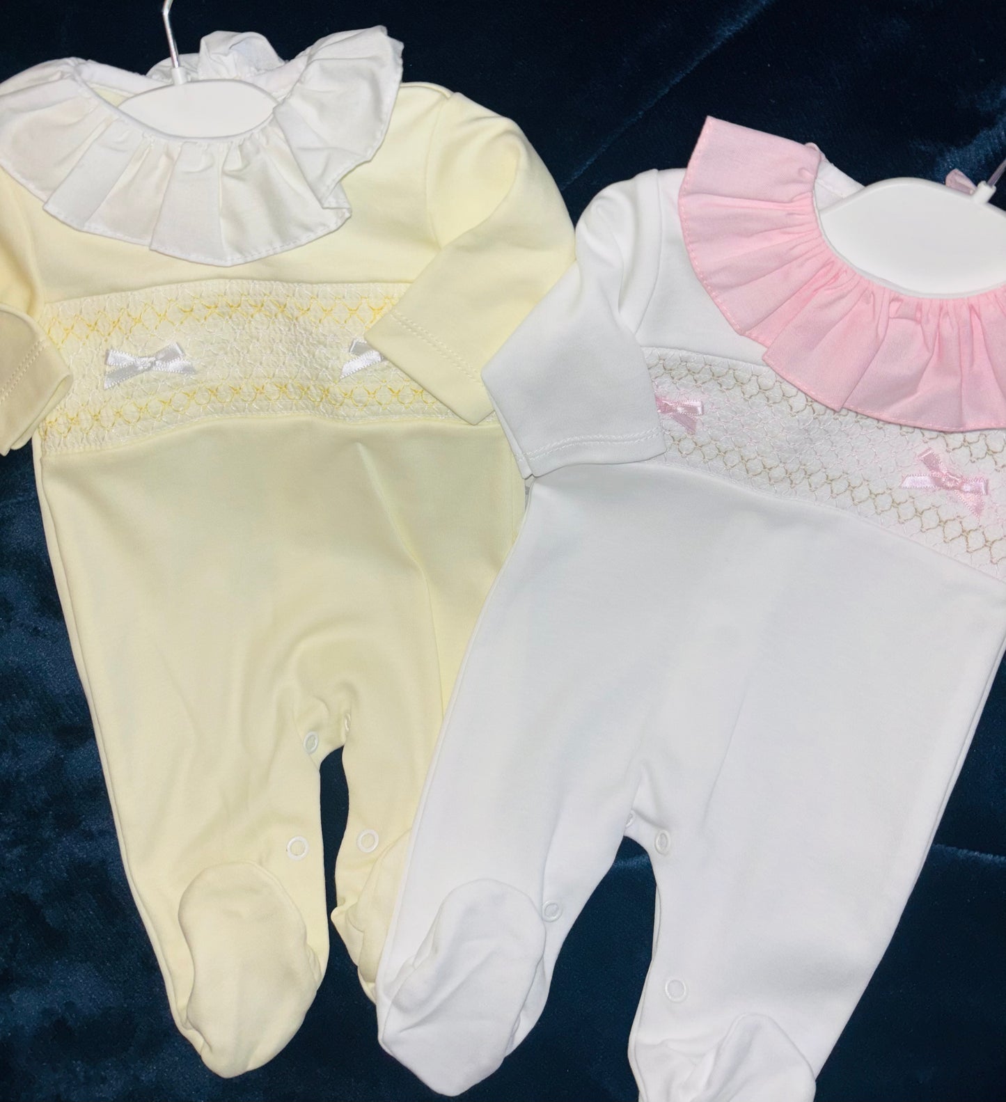 Girls Smocked Babygrows